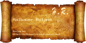 Halbauer Roland névjegykártya