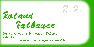 roland halbauer business card